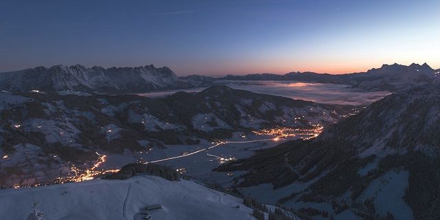 Sonnenaufgang in der SkiWelt - Westendorf